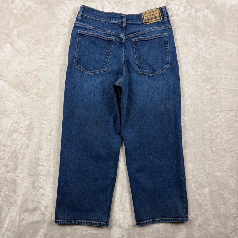 Diesel Jeans Widee R Womens 31 Wide Leg Relaxed Blue Denim Jeans High Rise RB065 - Picture 3 of 16
